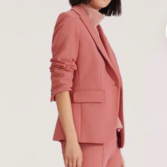 VERONICA BEARD CUTAWAY DICKEY JACKET COLOR MAUVE SIZE 12 - Picture 4 of 16